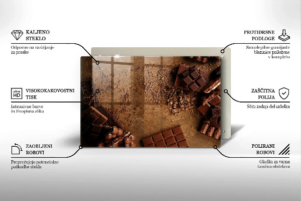 Protetor para fogão de vidro Doces de chocolate