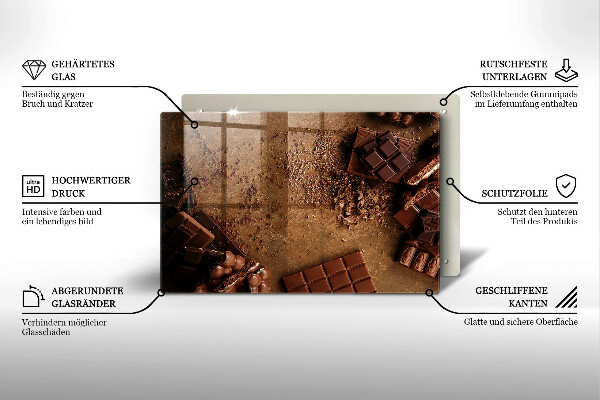 Protetor para fogão de vidro Doces de chocolate