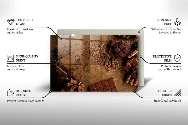 Protetor para fogão de vidro Doces de chocolate