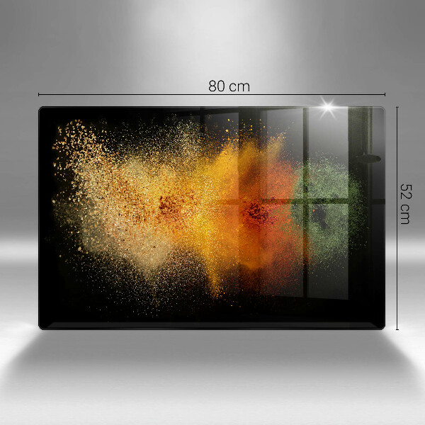 Protetor em vidro para fogão Especiarias coloridas