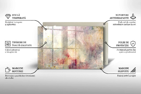 Protetor em vidro para fogão Fundo de textura de tinta