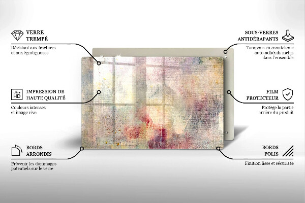 Protetor em vidro para fogão Fundo de textura de tinta