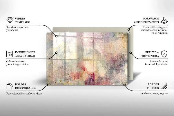 Protetor em vidro para fogão Fundo de textura de tinta