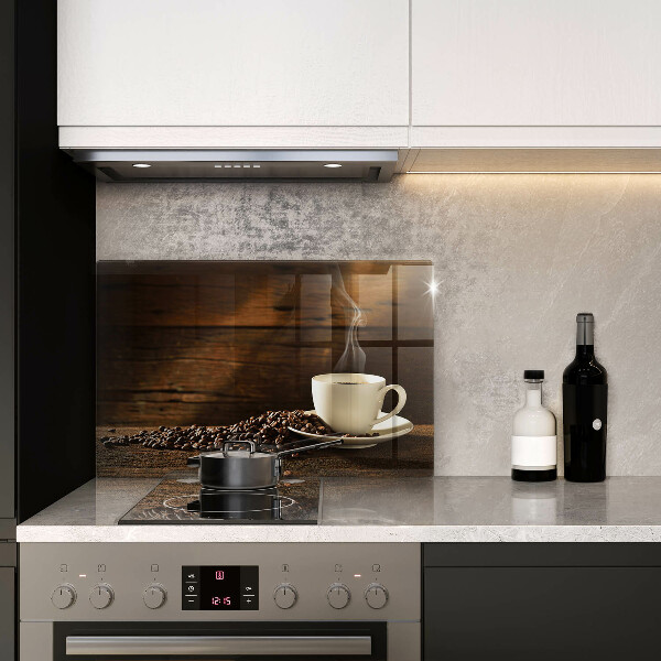 Cobertura placa vitrocerámica Xícara de café de madeira