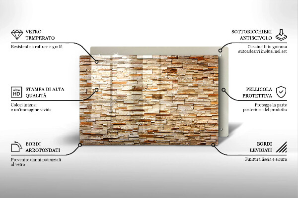 Cobertura placa vitrocerámica Textura de pedras decorativas