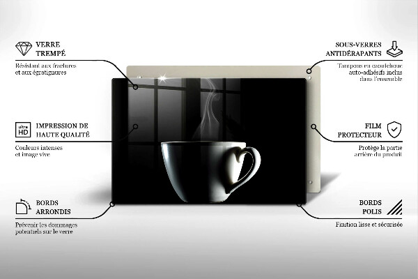 Protetor para fogão de vidro Uma xícara de chá