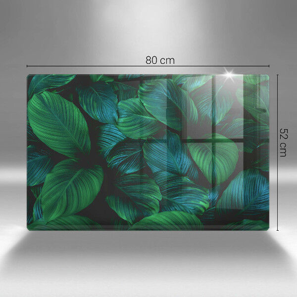 Protetor em vidro para fogão Folhas da selva