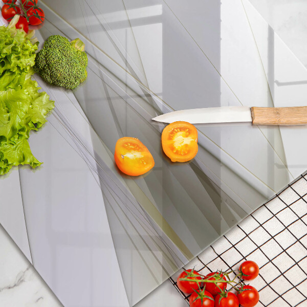 Protetor em vidro para fogão Design de linhas abstratas