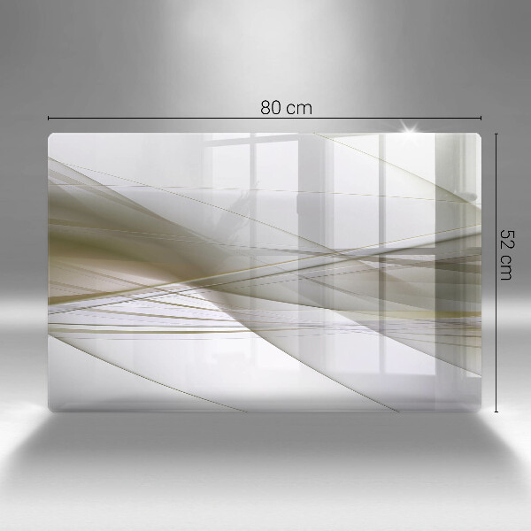 Protetor em vidro para fogão Design de linhas abstratas