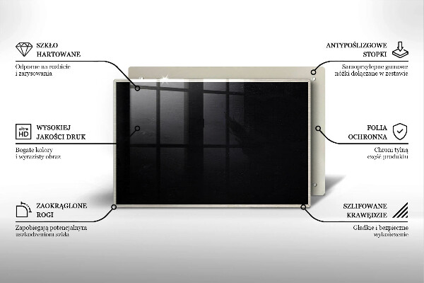 Protetor de fogão de vidro Quadro-negro