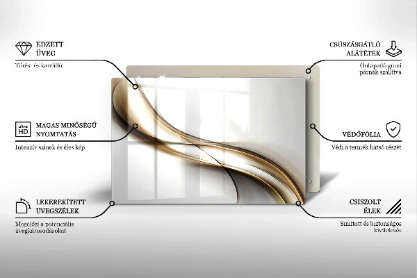 Cobertura placa vitrocerámica Abstração de linhas suaves
