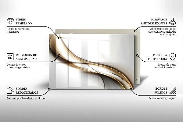 Cobertura placa vitrocerámica Abstração de linhas suaves
