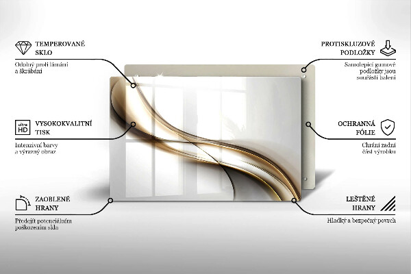 Cobertura placa vitrocerámica Abstração de linhas suaves