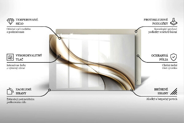 Cobertura placa vitrocerámica Abstração de linhas suaves