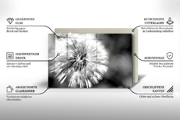 Protetor para fogão de vidro Dente-de-leão delicado