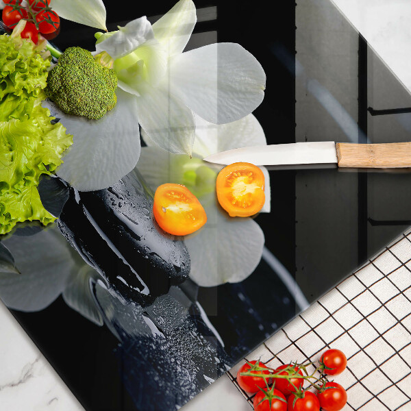 Cobertura placa vitrocerámica Flores Brancas em Água Zen