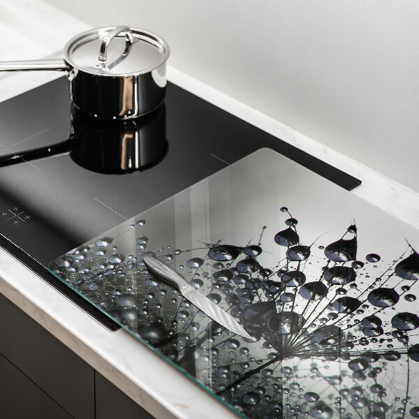 Protetor em vidro para fogão Dente-de-leão e orvalho