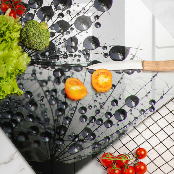 Protetor em vidro para fogão Dente-de-leão e orvalho