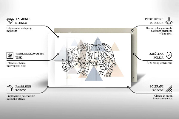 Cobertura placa vitrocerámica Rinoceronte de arte linear