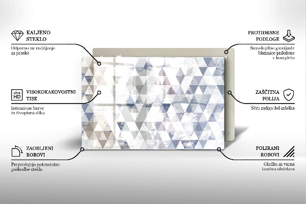 Protetor para fogão de vidro Padrão triangular