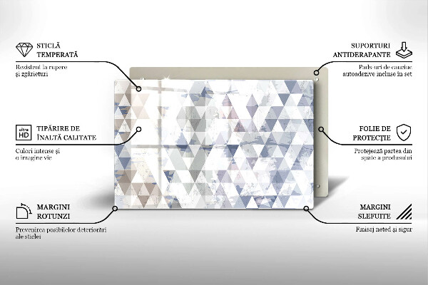 Protetor para fogão de vidro Padrão triangular