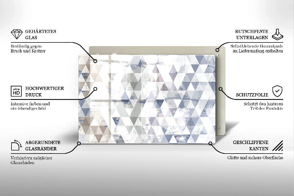 Protetor para fogão de vidro Padrão triangular