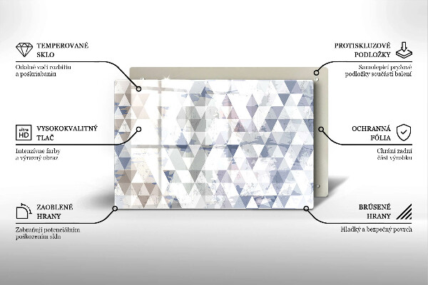 Protetor para fogão de vidro Padrão triangular
