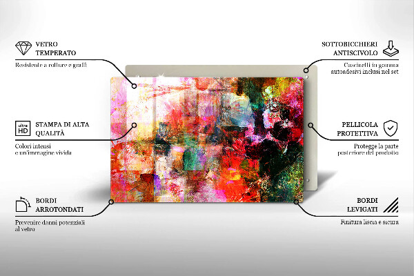 Cobertura placa vitrocerámica Abstração de tinta