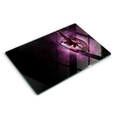 Protetor de fogão de vidro Um copo de vinho