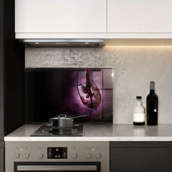 Protetor de fogão de vidro Um copo de vinho