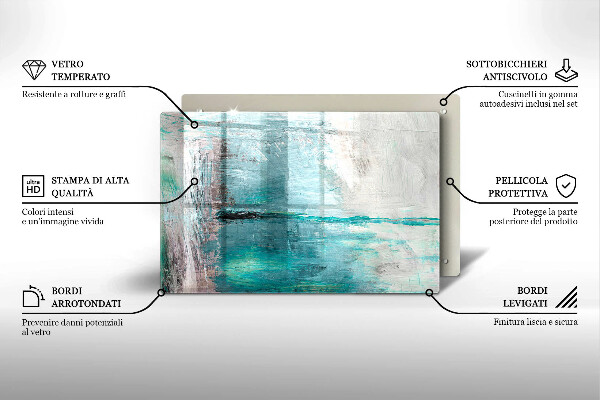 Cobertura placa vitrocerámica Fundo de pintura abstrata