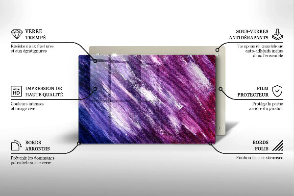 Cobertura placa vitrocerámica Abstração de tinta