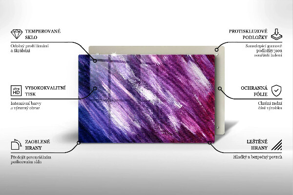 Cobertura placa vitrocerámica Abstração de tinta