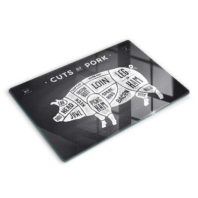 Protetor para fogão de vidro Carne de porco