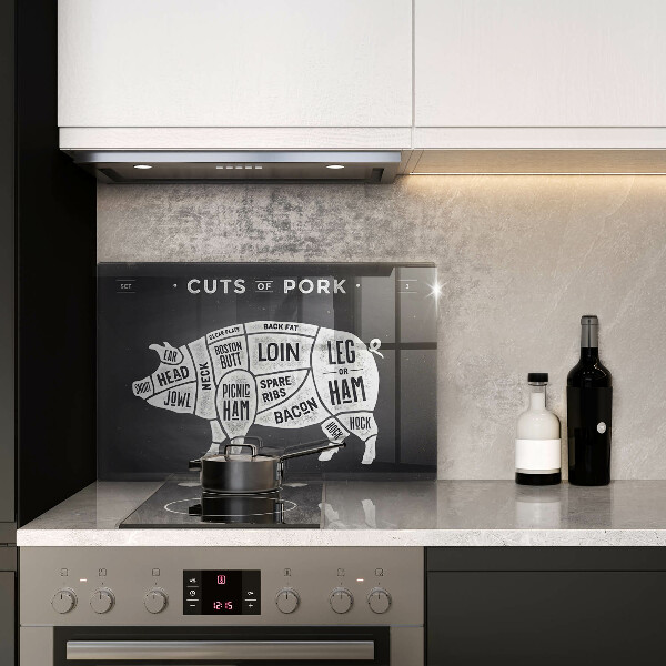 Protetor para fogão de vidro Carne de porco