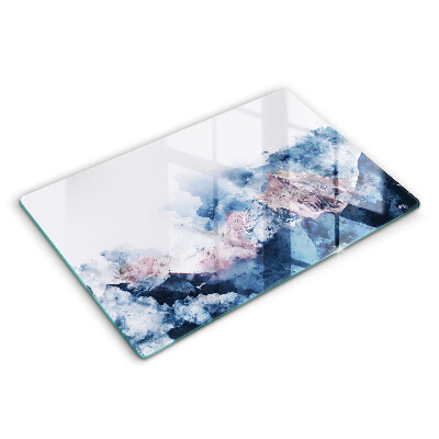 Protetor em vidro para fogão Montanhas pintadas abstratamente