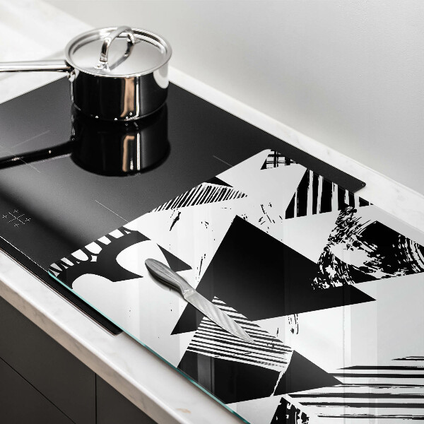 Protetor em vidro para fogão Triângulos geométricos