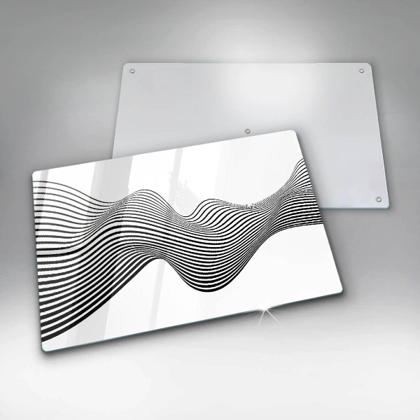 Protetor de fogão de vidro Abstração linear