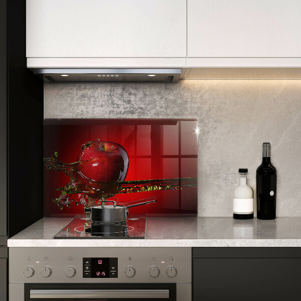 Protetor de fogão de vidro Maçã na água