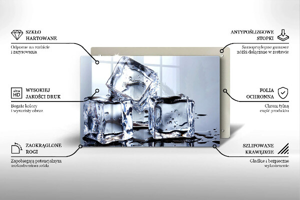 Protetor para fogão de vidro Cubos de gelo