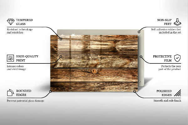 Cobertura placa vitrocerámica Textura de prancha de madeira