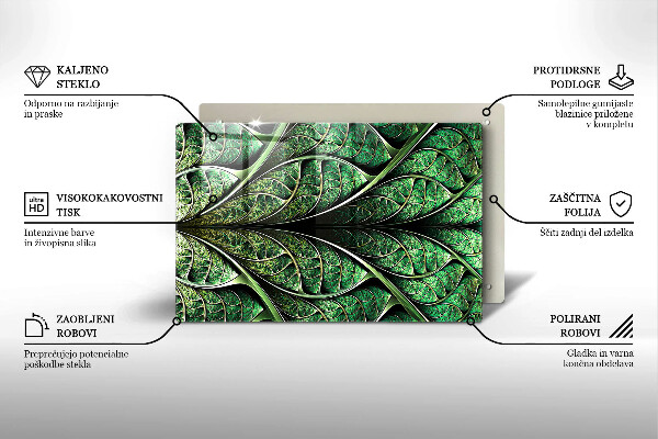 Protetor para fogão de vidro Estrutura das nervuras das folhas