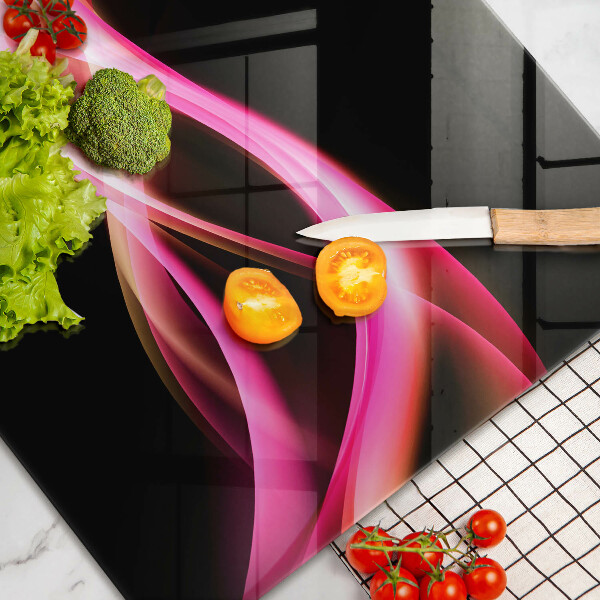 Protetor de fogão de vidro Fumaça neon abstrata