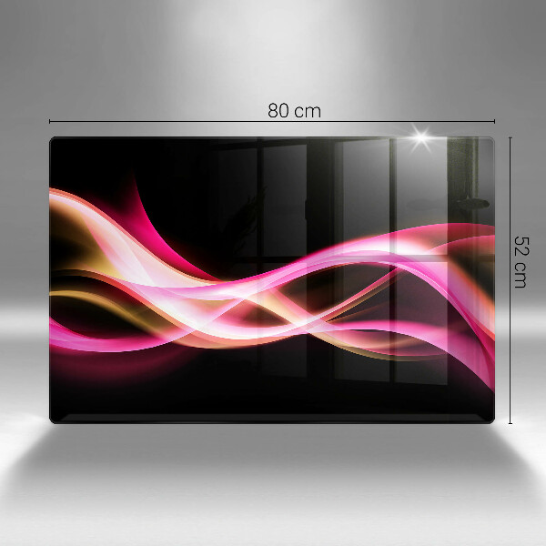 Protetor de fogão de vidro Fumaça neon abstrata