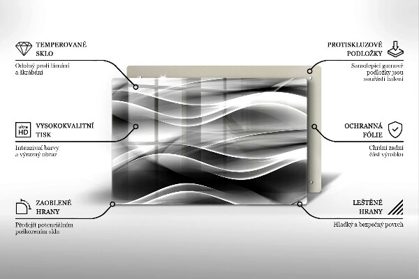 Cobertura placa vitrocerámica Linhas de fumaça abstratas
