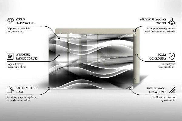 Cobertura placa vitrocerámica Linhas de fumaça abstratas