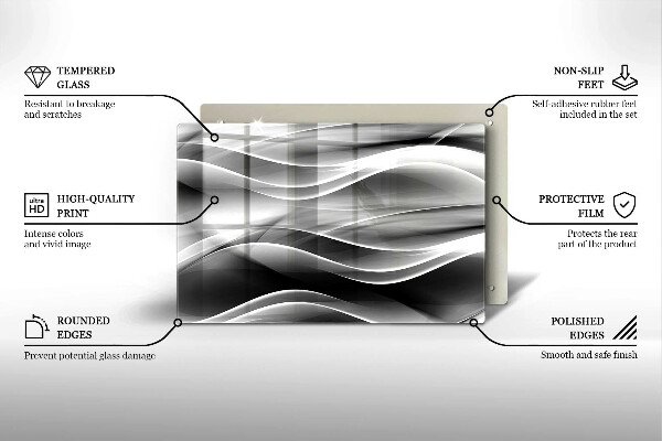 Cobertura placa vitrocerámica Linhas de fumaça abstratas