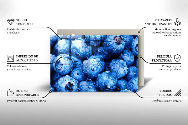 Cobertura placa vitrocerámica Mirtilos suculentos