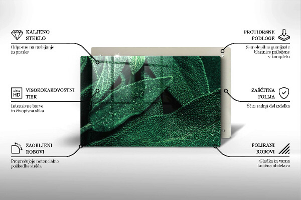 Cobertura placa vitrocerámica As folhas da planta