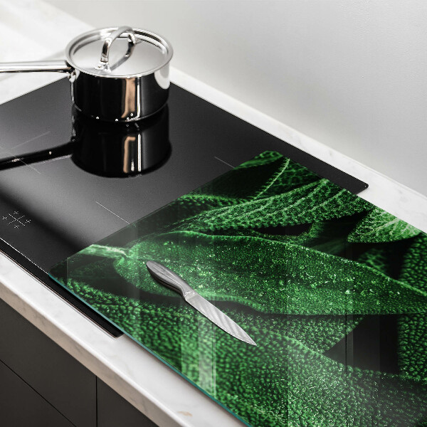 Cobertura placa vitrocerámica As folhas da planta